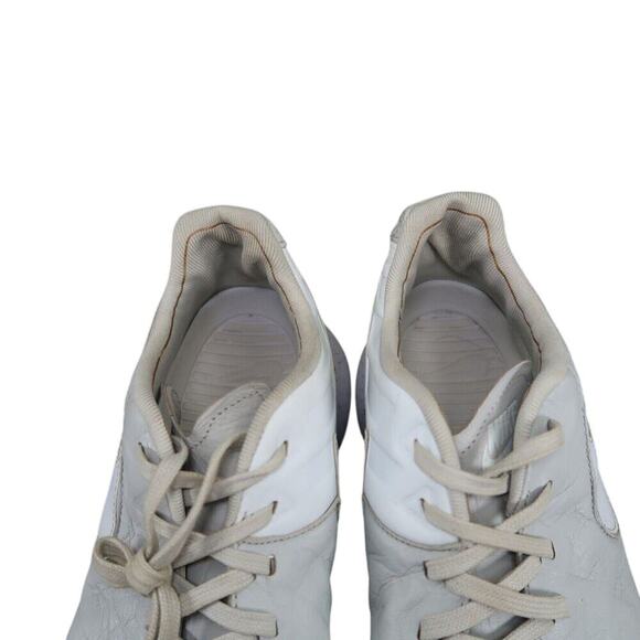Nike Shoes Mens 13 Sneakers Roshe Tiempo VI Lifestyle Boot Triple White Leather - Picture 12 of 14